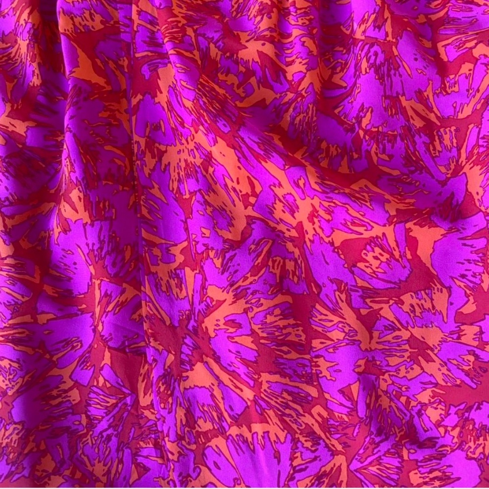 Silk Studio Strapless fuschia printed floral midi dress - Picture 3 of 4